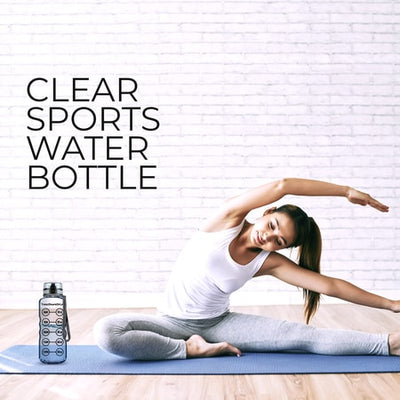 50 oz Clear Sports Water Bottle - High Capacity Hydration