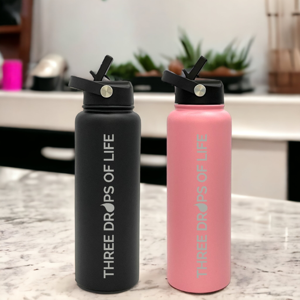 Double Wall Insulated Stainless Steel Water Bottle (3 colors