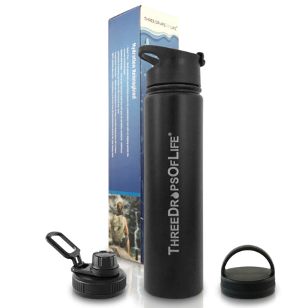 Vacuum Insulated Stainless Steel Water Bottle 25/40oz – 25oz Black Water Bottle