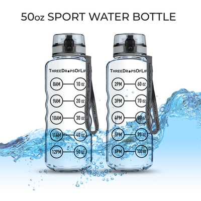 50oz Sports Water Bottle - Three Drops of Life.